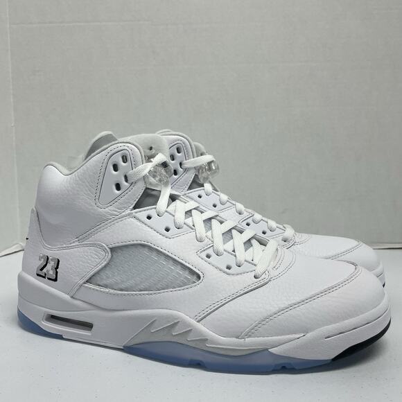 Air Jordan 5 Retro White Metallic 2026 HQ7978 103 Size 11.5 All White Party Shoe
